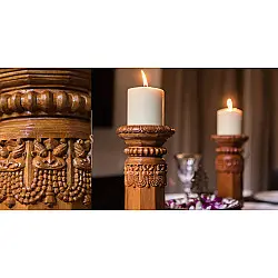 Karu ☘ Temple Pillar Lights { Wood } ☘ 6